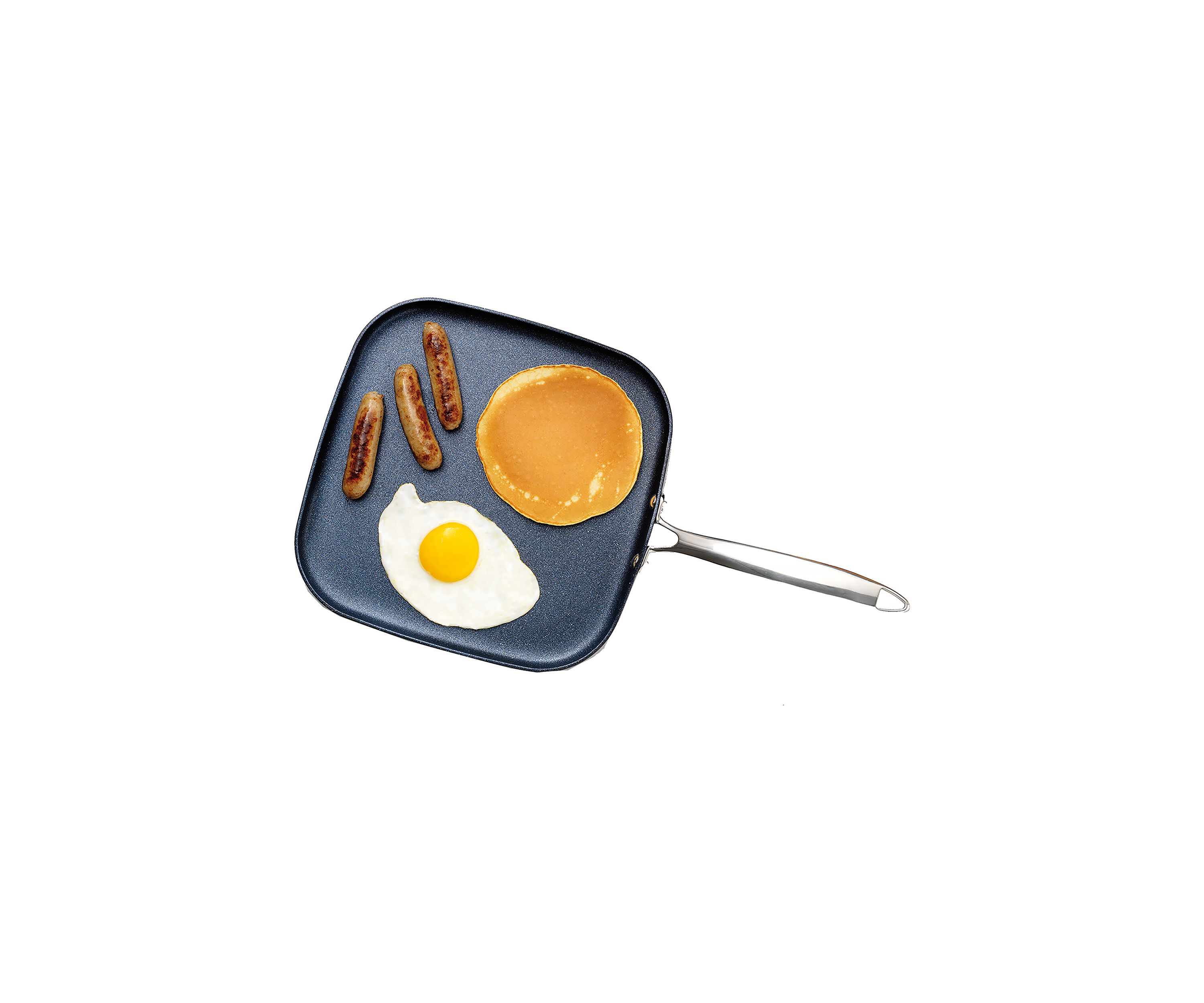 Professional 2 Piece Aluminum Hard Anodized Diamond and Mineral Coating Ultimate Nonstick Premium Grill and Griddle Pans