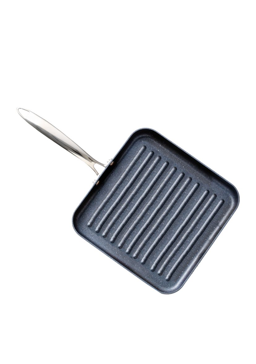 Professional 2 Piece Aluminum Hard Anodized Diamond and Mineral Coating Ultimate Nonstick Premium Grill and Griddle Pans