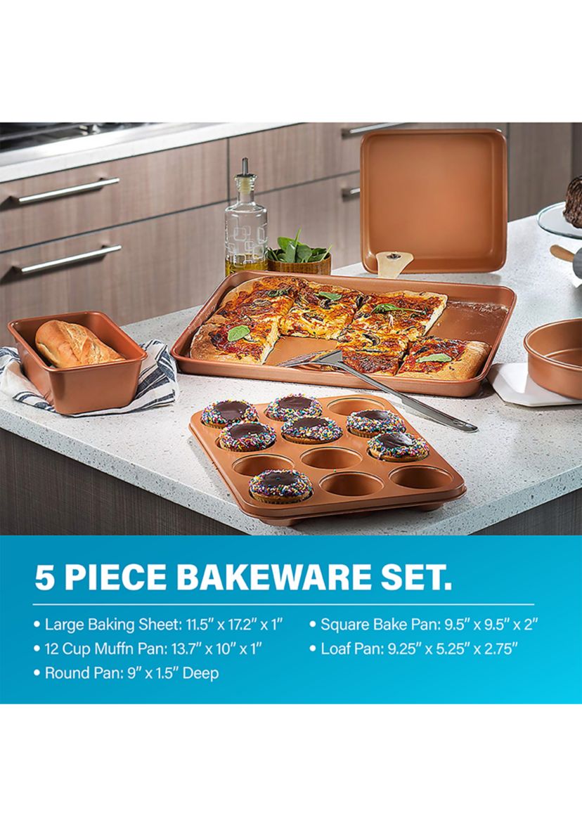20 Piece Ti-Ceramic Nonstick Cookware and Bakeware Set