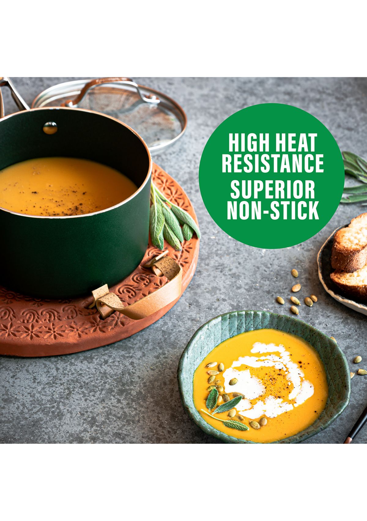 20 Piece Mineral And Diamond Infused Nonstick Cookware and Bakeware Set