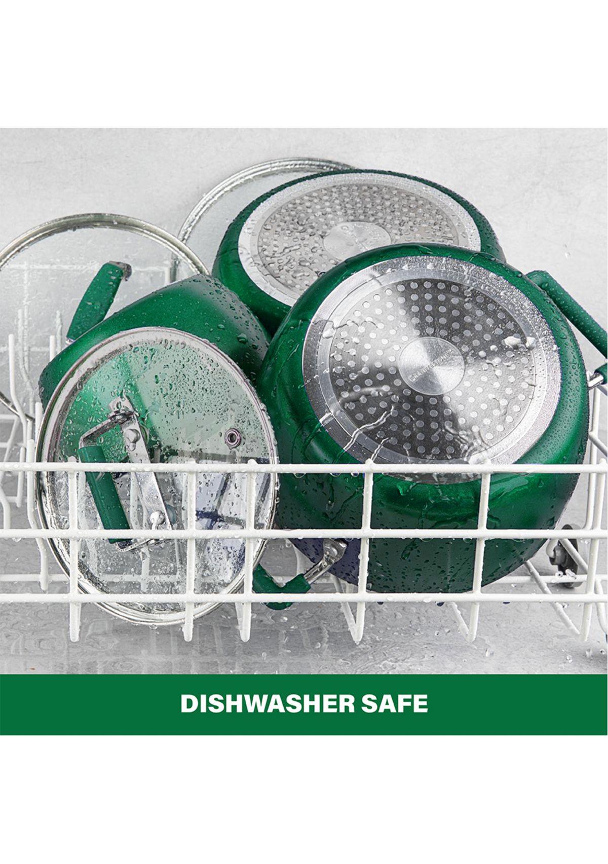 6-Piece Ultra-Durable Nonstick Diamond and Mineral Infused Coating Nesting Pots Set