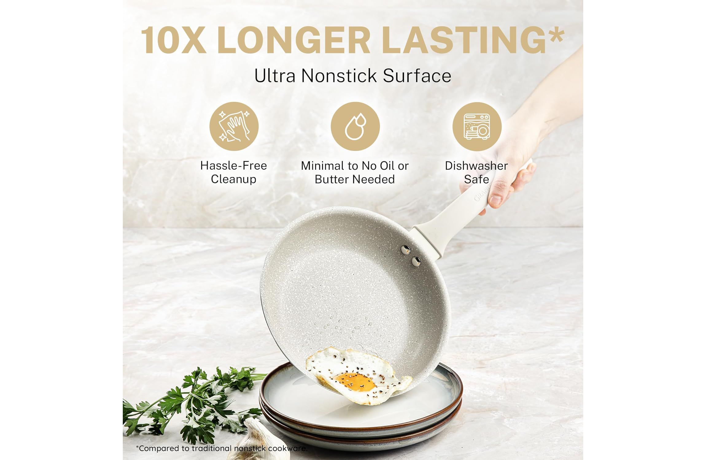 Desert Collection 14 in. Nonstick Frying Pan with Lid