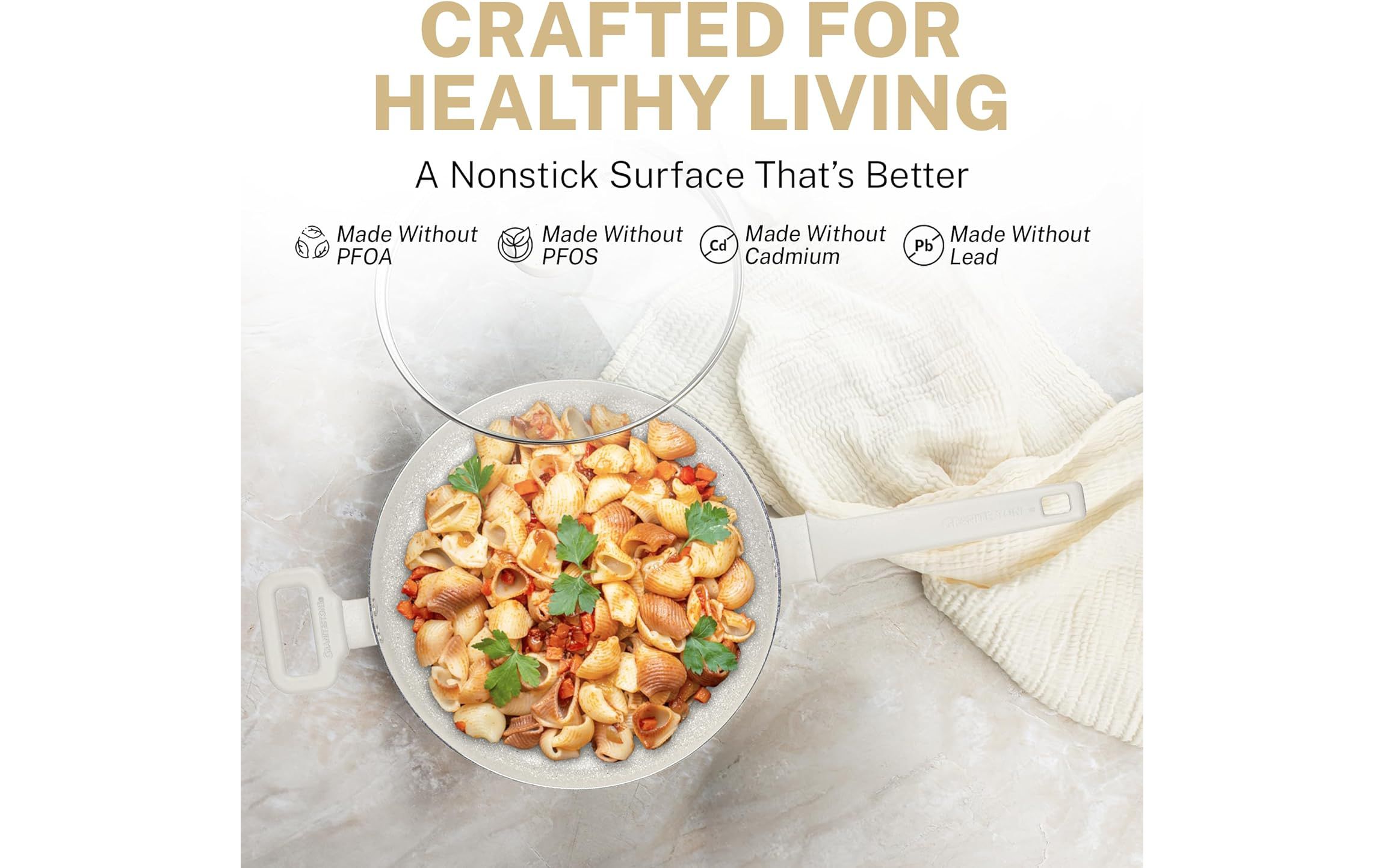 Desert Collection 4 qt. Nonstick Saute Pan with Lid