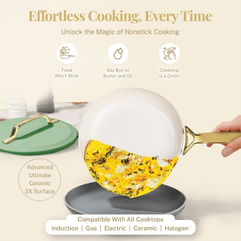 Modern 11-Piece Ultra Performance Ceramic Nonstick Cookware Set