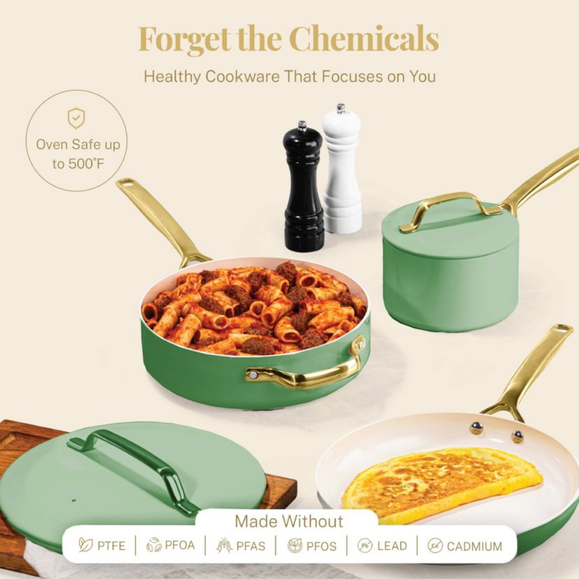 Modern 11-Piece Ultra Performance Ceramic Nonstick Cookware Set