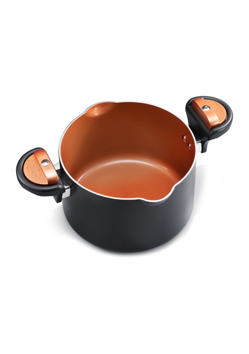 5 Quart Ti-Ceramic Nonstick Pasta Pot with Built In Strainer and Twist N Lock Handles