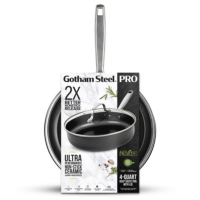 Gotham Steel Pro Ultra Ceramic 10 in. Frying Pan in Black