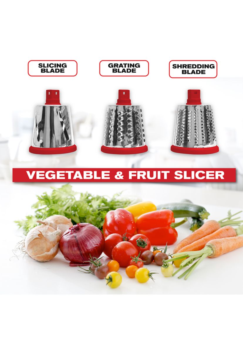 Nutri Slicer 3-in-1 Spinning/Rotating Mandoline and Countertop Food Slicer and Grater