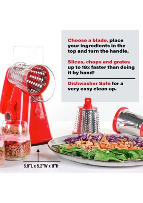 Nutri Slicer 3-in-1 Spinning/Rotating Mandoline and Countertop Food Slicer and Grater