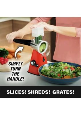 Nutri Slicer 3-in-1 Spinning/Rotating Mandoline and Countertop Food Slicer and Grater