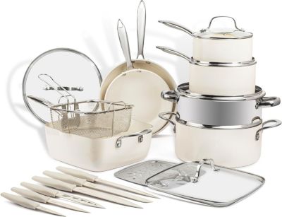 Gotham Steel Natural Collection 20-Piece Cookware & Knives Set