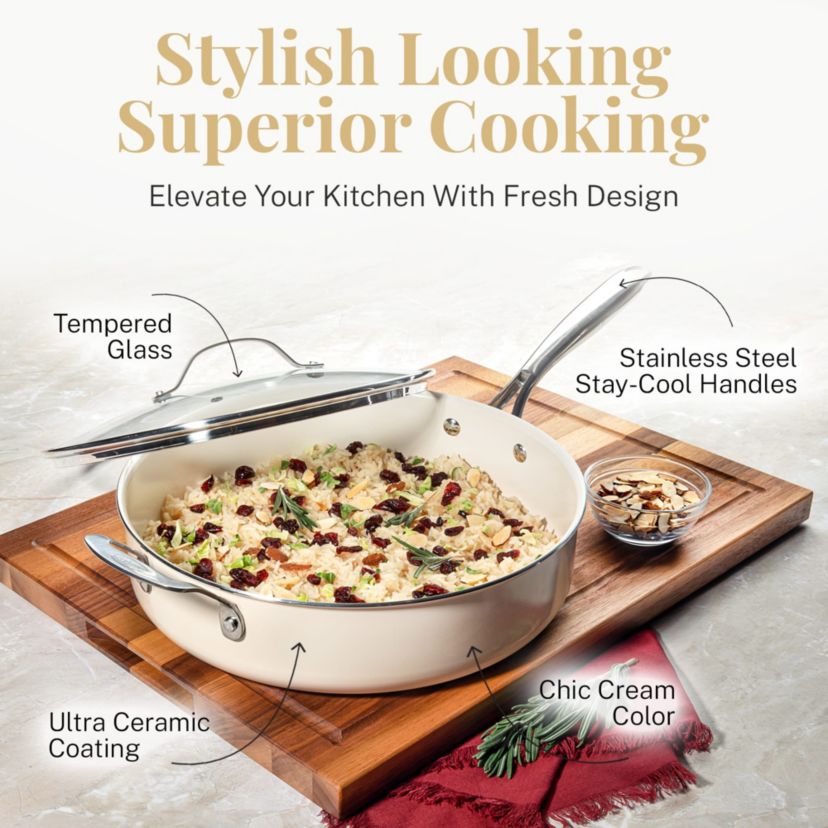 Natural Collection 20-Piece Cookware & Knives Set