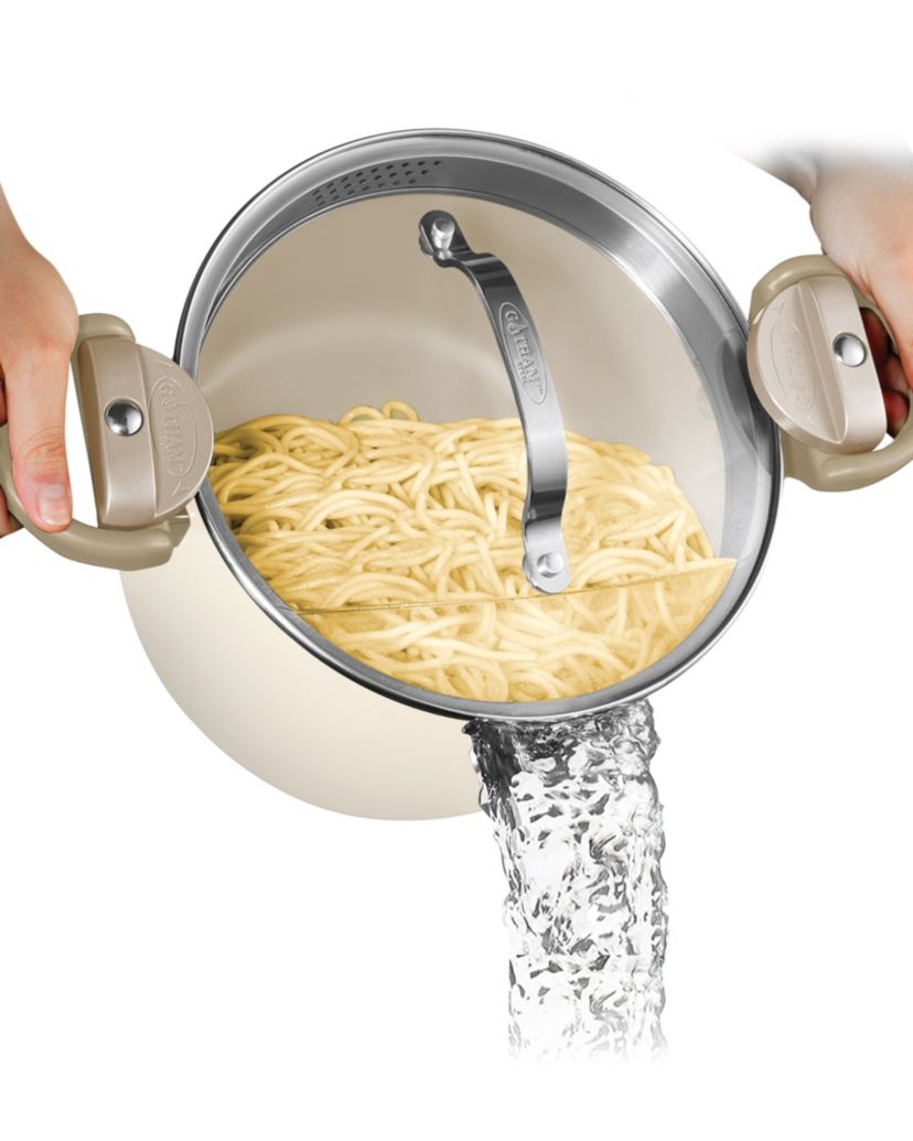 Gotham Steel Natural Collection 5qt Pasta Pot in Cream