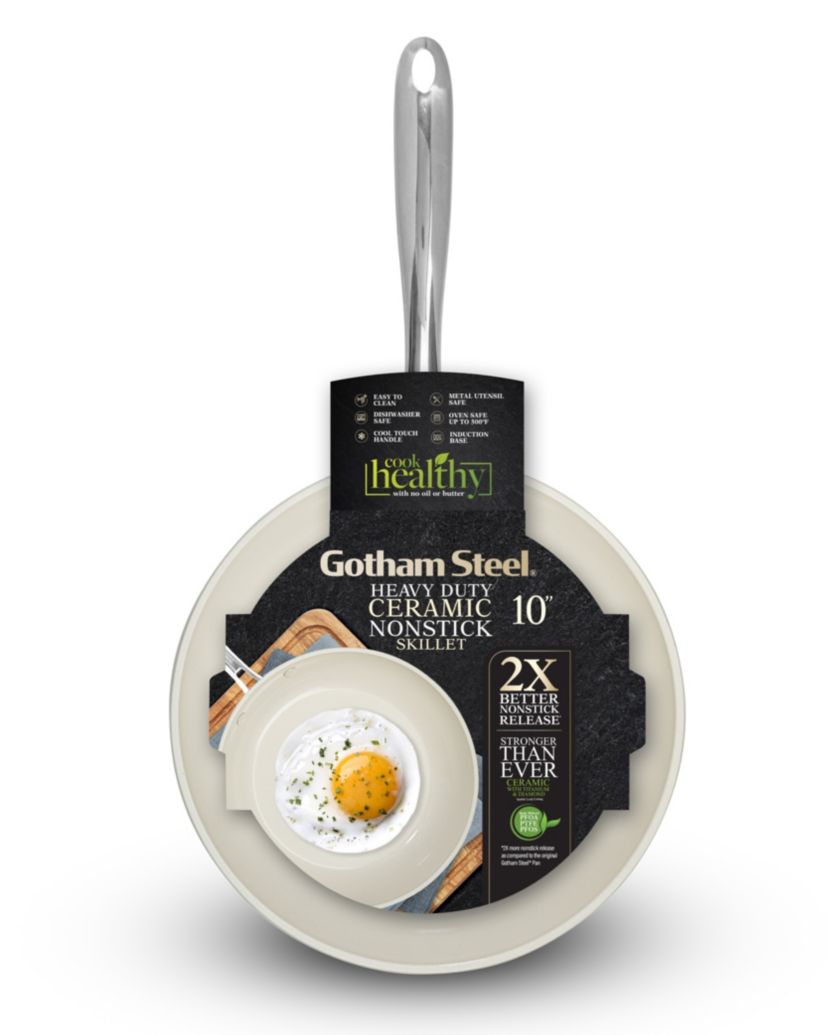 Gotham Steel Natural Collection 10 in Frying Pan in Cream