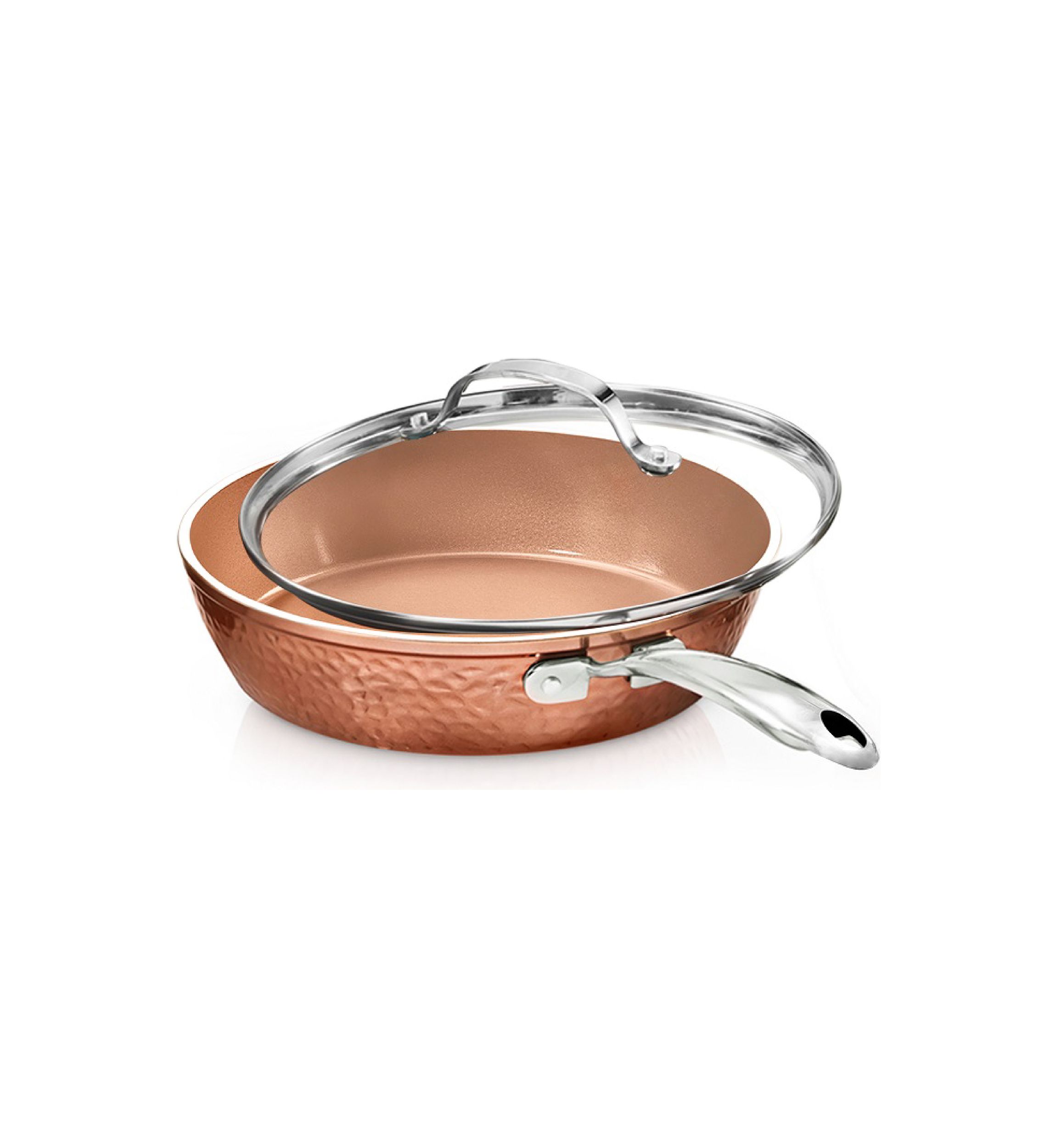 10 Inch Hamme Ti-Ceramic Nonstick Fry Pan with Glass Lid
