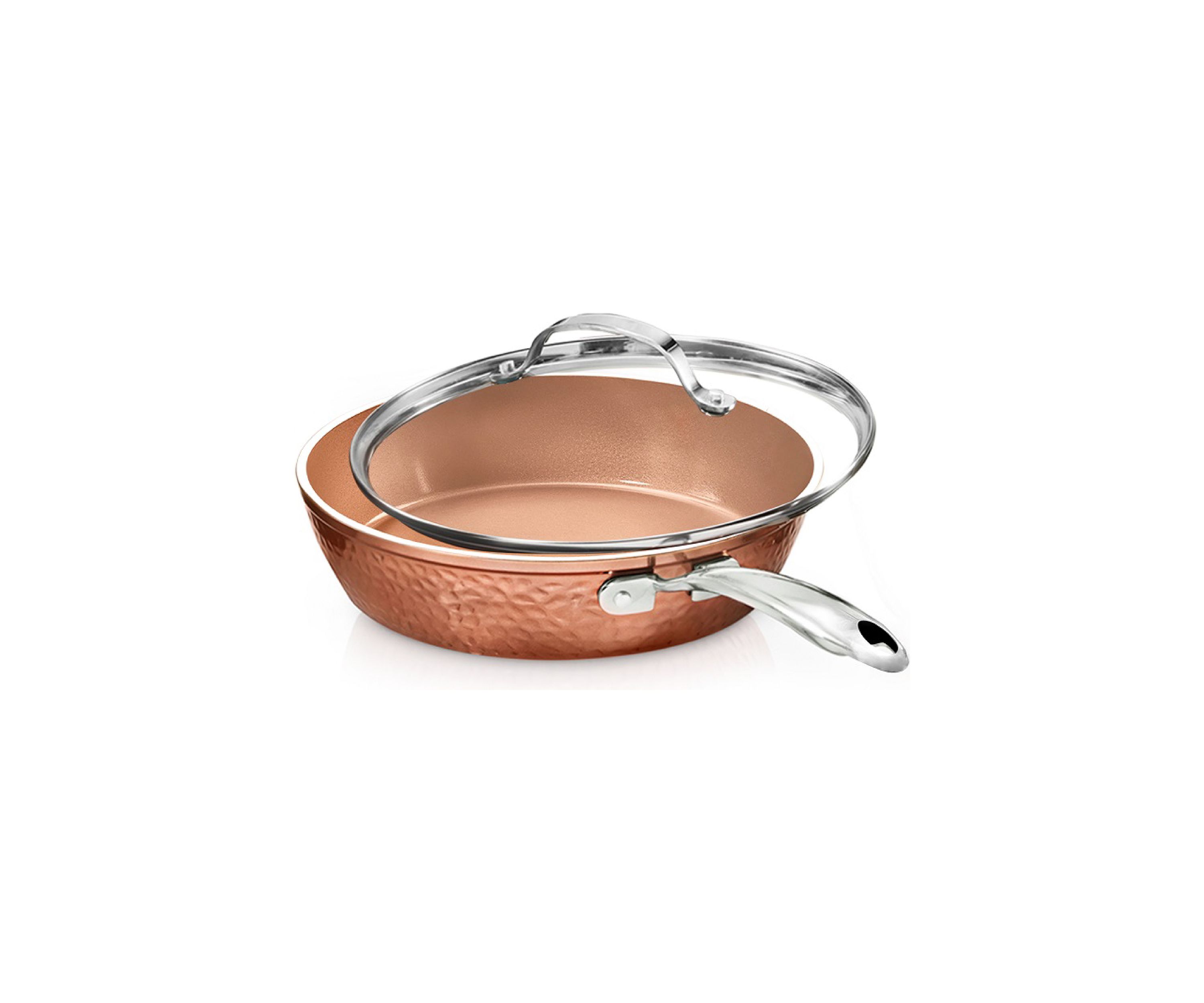 10 Inch Hamme Ti-Ceramic Nonstick Fry Pan with Glass Lid