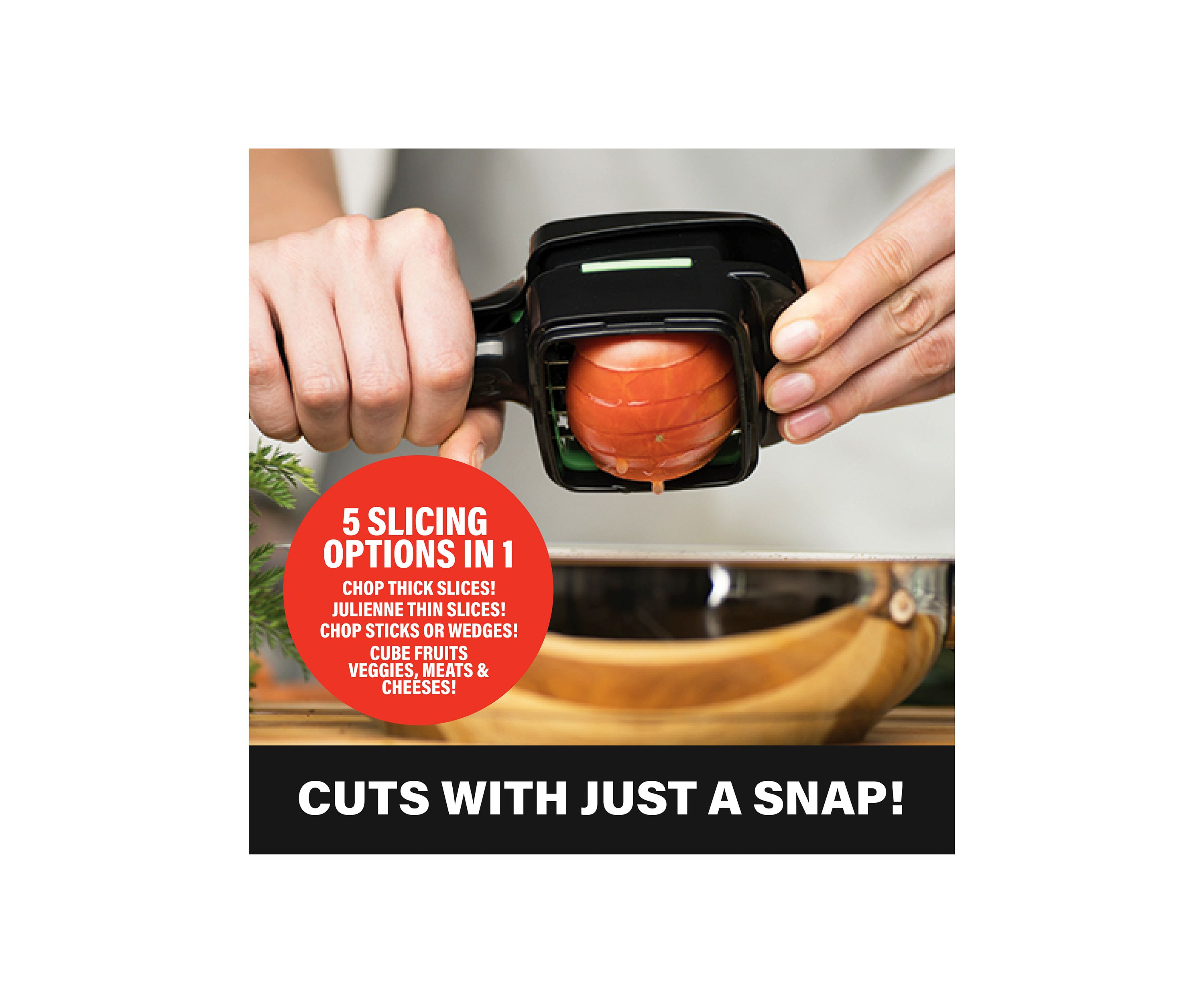 Nutri Chopper 5-in-1 Compact Portable Handheld Kitchen Slicer with Storage Container