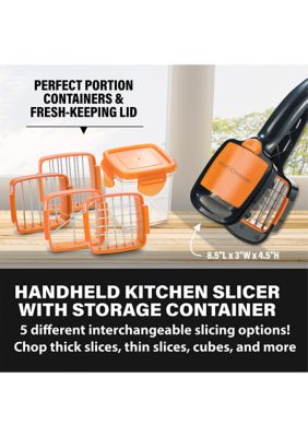 Nutri Chopper 5-in-1 Compact Portable Handheld Kitchen Slicer with Storage Container