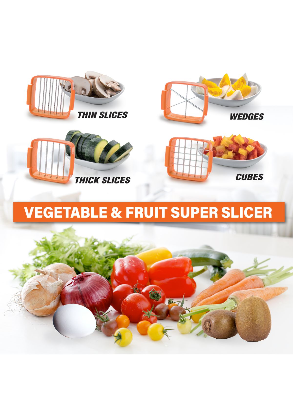 Nutri Chopper 5-in-1 Compact Portable Handheld Kitchen Slicer with Storage Container