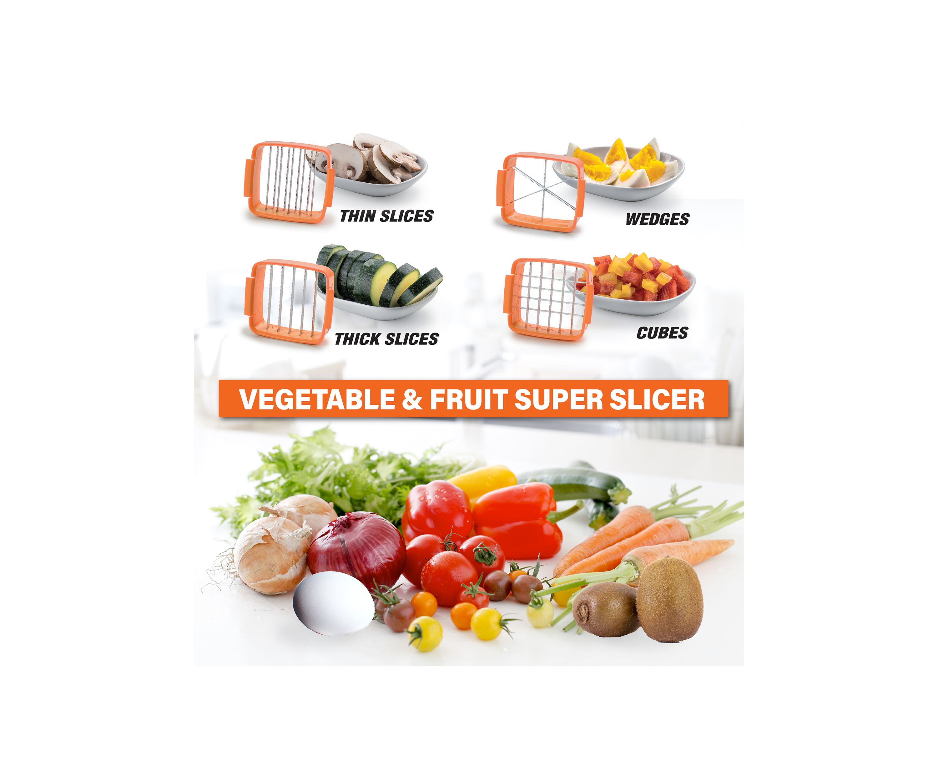 Nutri Chopper 5-in-1 Compact Portable Handheld Kitchen Slicer with Storage Container