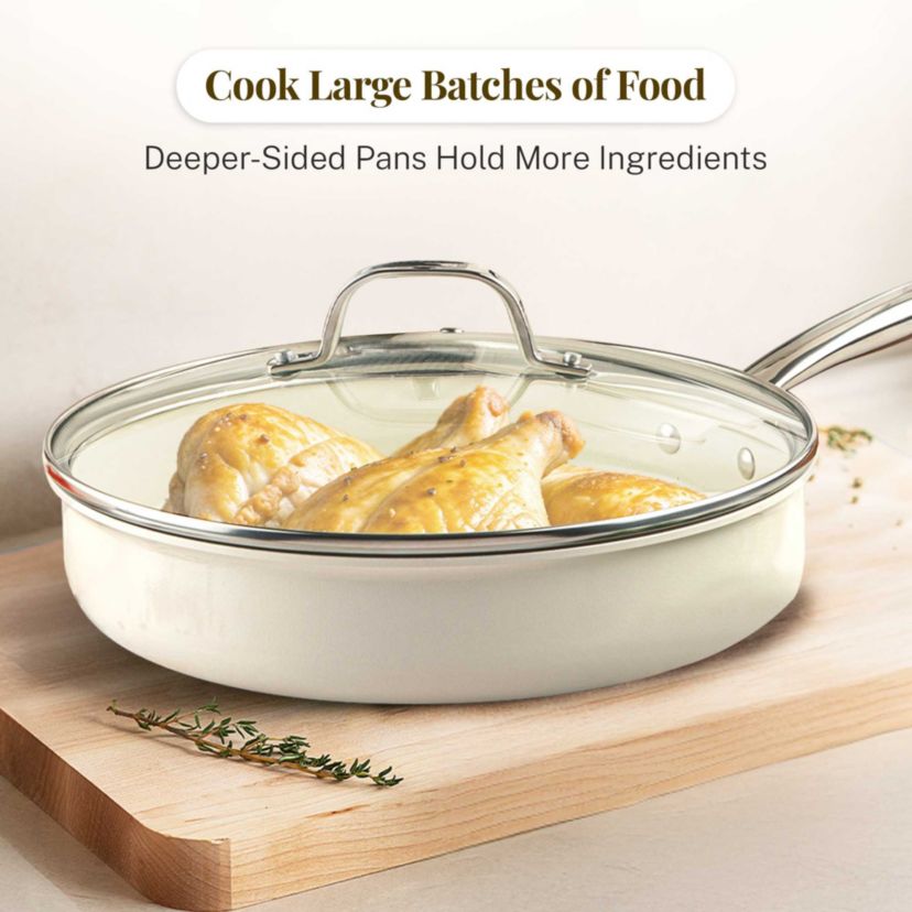 Pro Natural Collection 13-Piece Ceramic Coating Nonstick Cookware Set