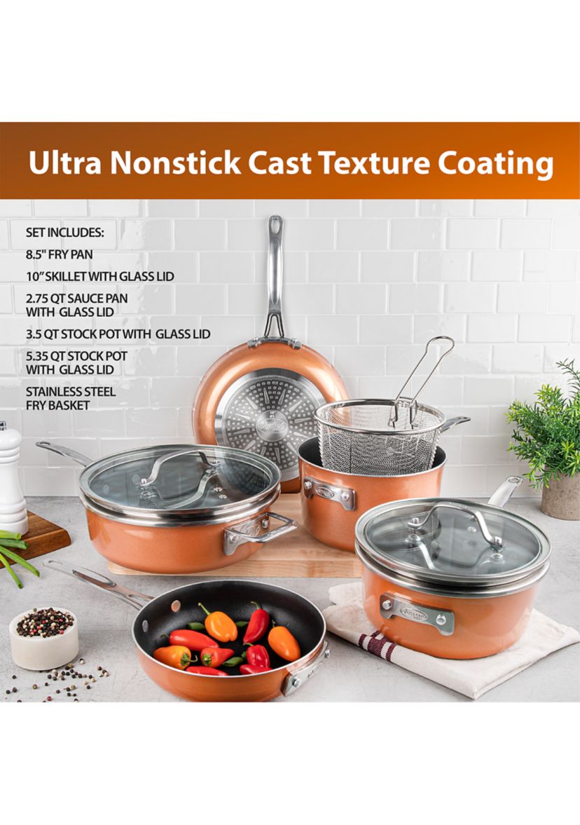 10-Piece Stackmaster Space Saving Stackable Cookware Set