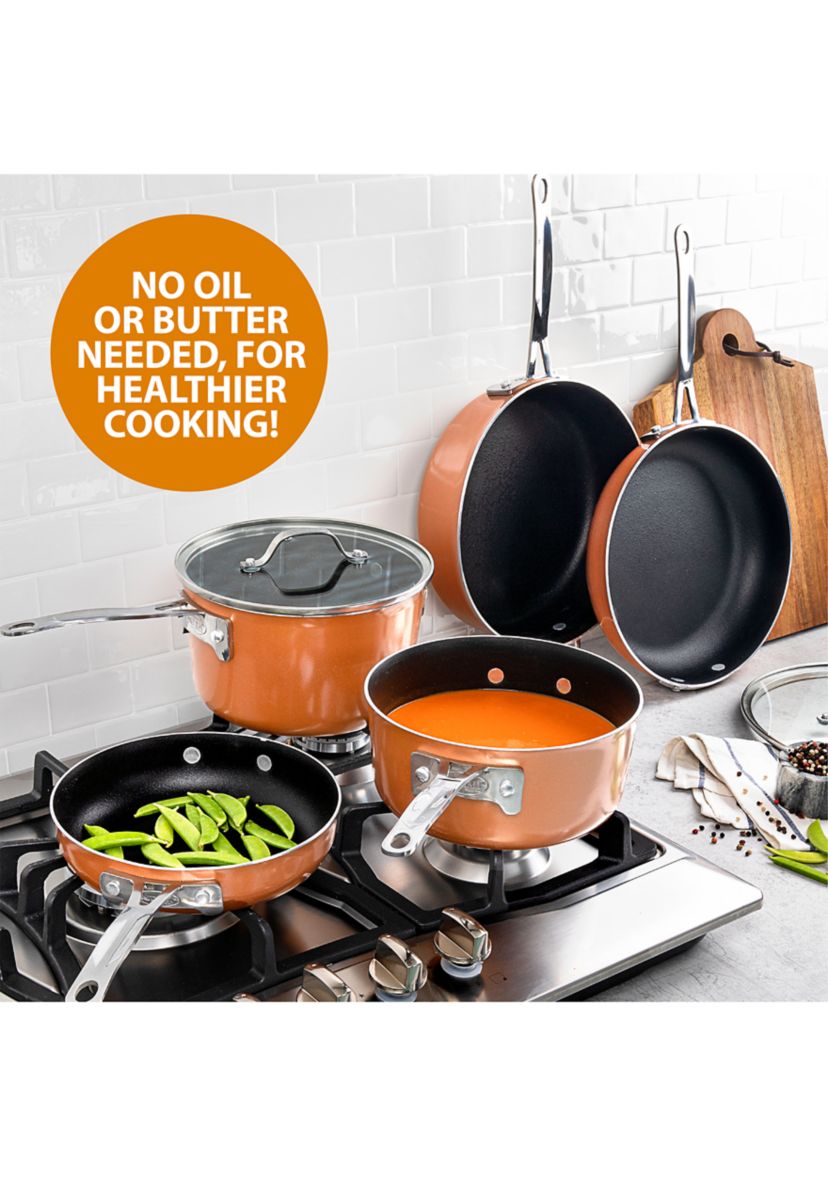 10-Piece Stackmaster Space Saving Stackable Cookware Set