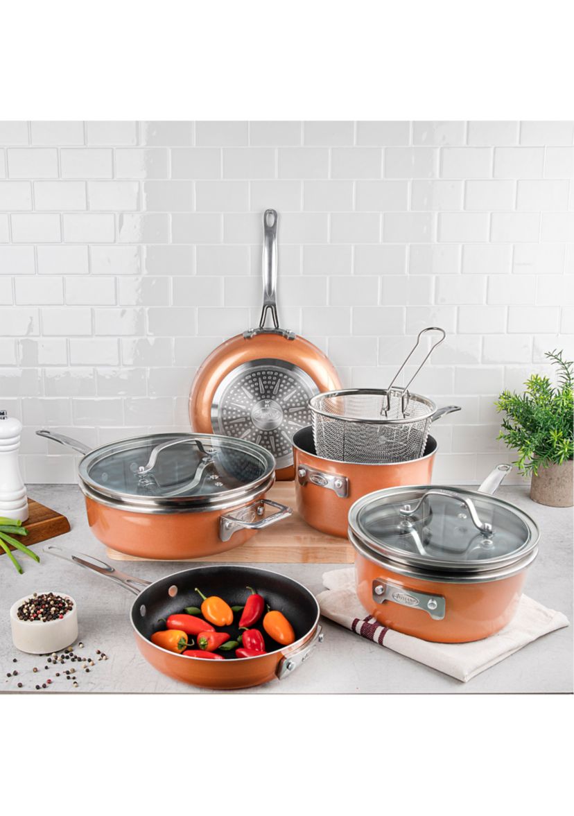 10-Piece Stackmaster Space Saving Stackable Cookware Set