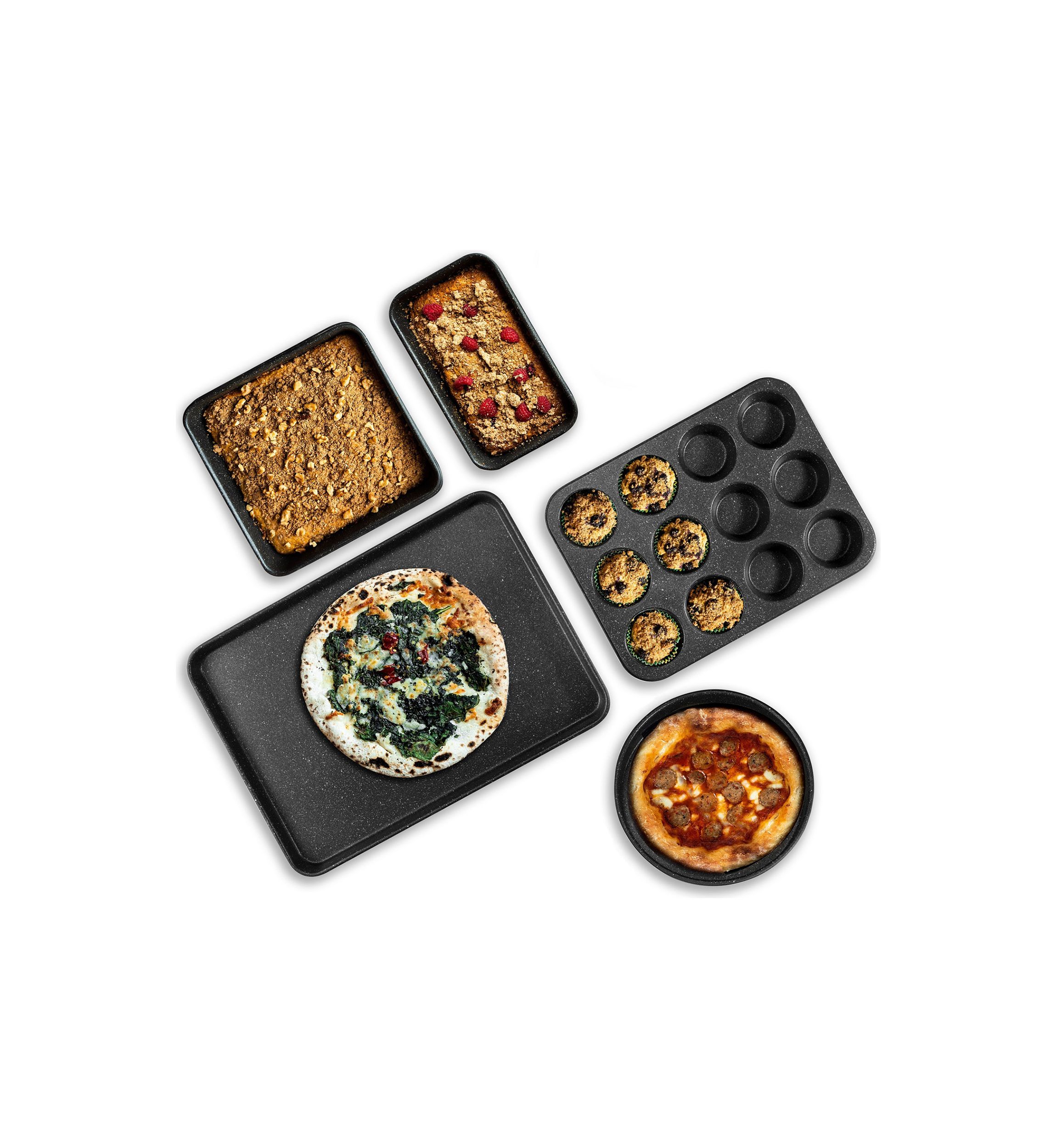5-Piece Ultra-Durable Mineral And Diamond Infused Bakeware Set