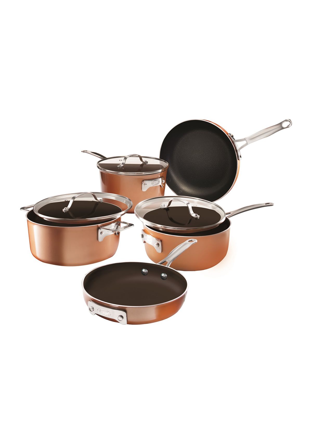 8-Piece Stackmaster Space Saving Stackable Cookware Set