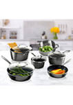 10-Piece Hammered Ultra-Durable Mineral And Diamond Infused Cookware Set
