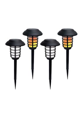 Solar Powered Pathway Lights 2 Modes 21 Lumens LED Landscape Path Lights 4-Pack