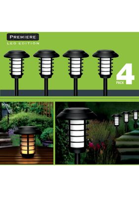 Solar Powered Pathway Lights 2 Modes 21 Lumens LED Landscape Path Lights 4-Pack