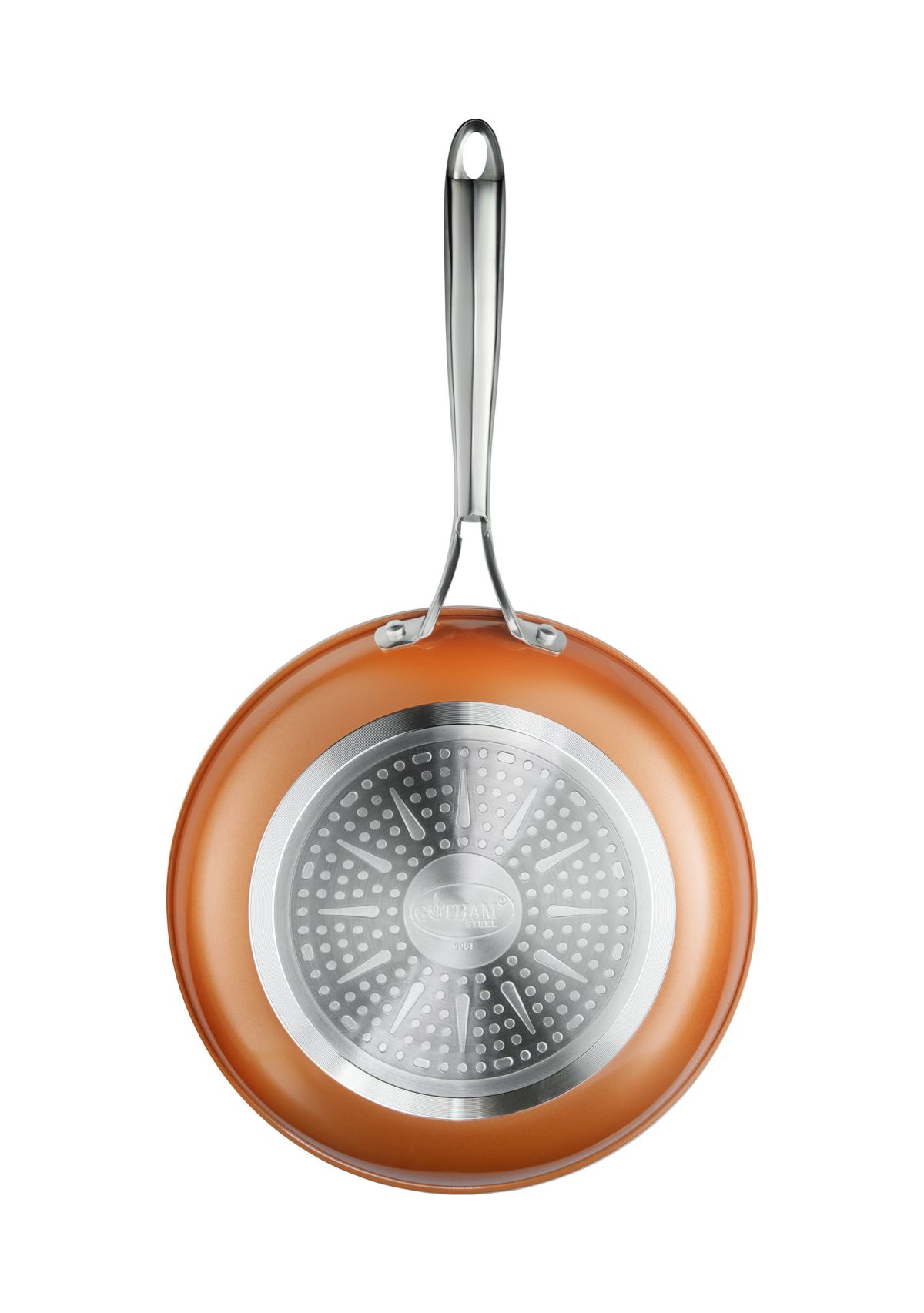 12 Inch Copper Cast Textured Nonstick Fry Pan