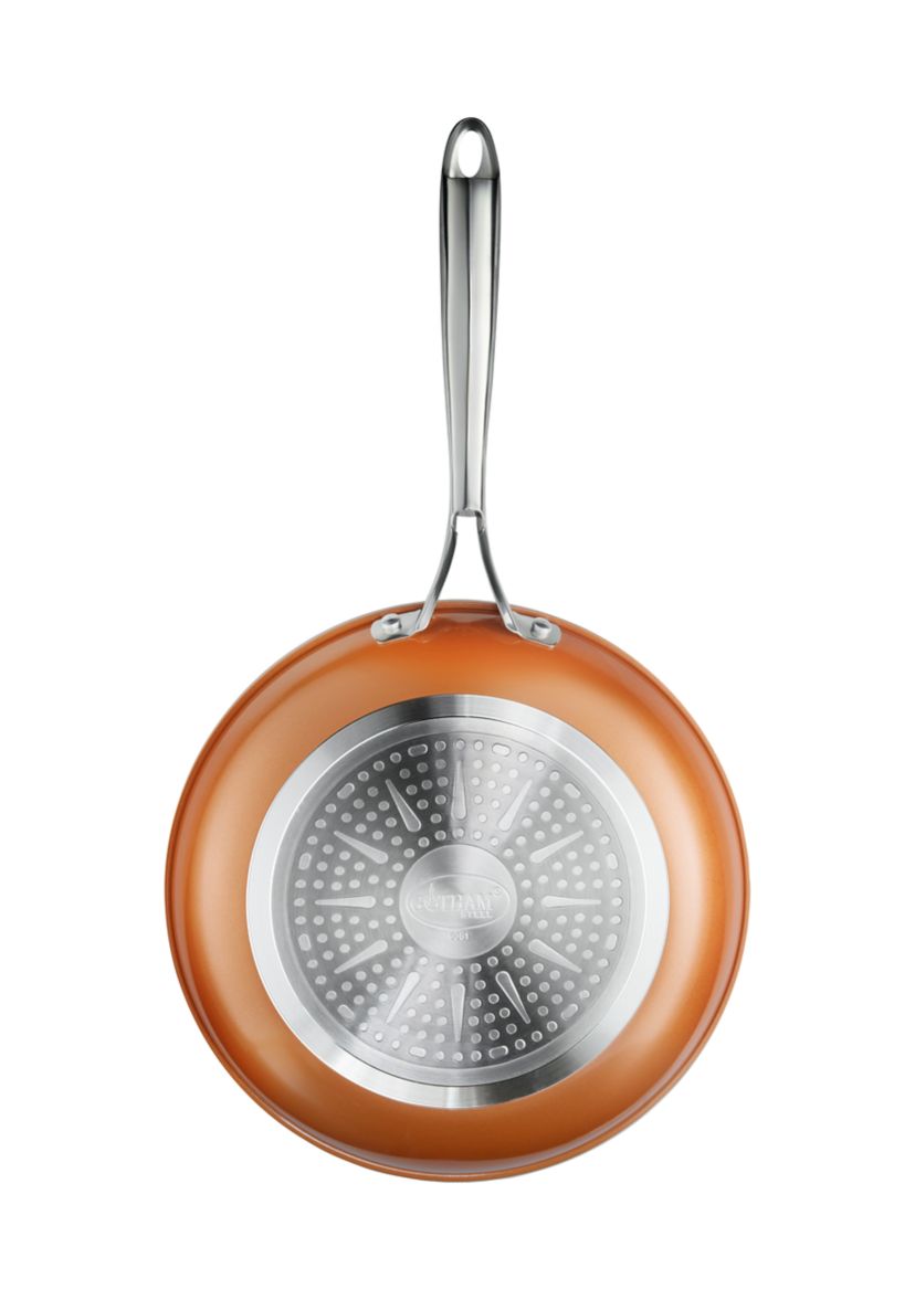 12 Inch Copper Cast Textured Nonstick Fry Pan