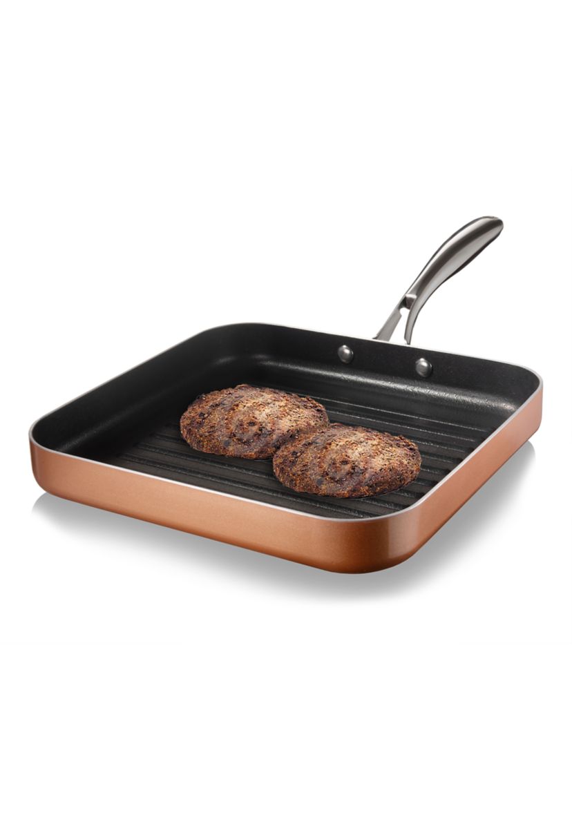 10.5 Inch Copper Cast Textured Nonstick Grill Pan