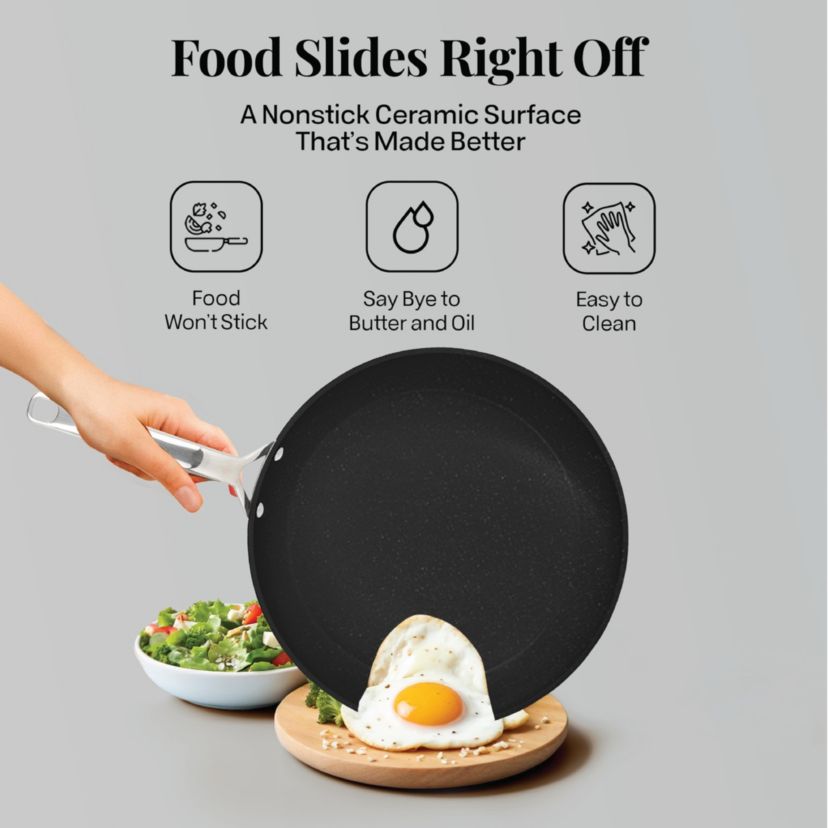 Gotham Steel Hammered Black 15-PC Cookware Set