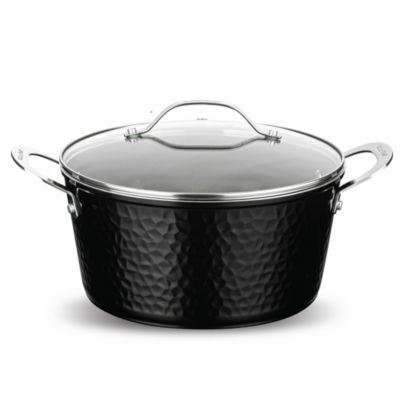 Gotham Steel Hammered Black 5 Qt. Stock Pot