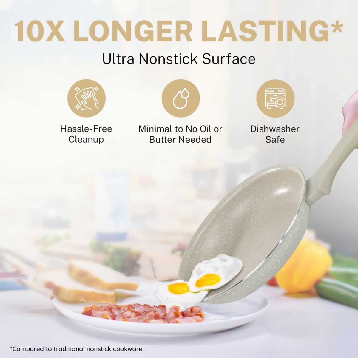 Desert Collection 20-Piece Nonstick Cookware Set with Utensils