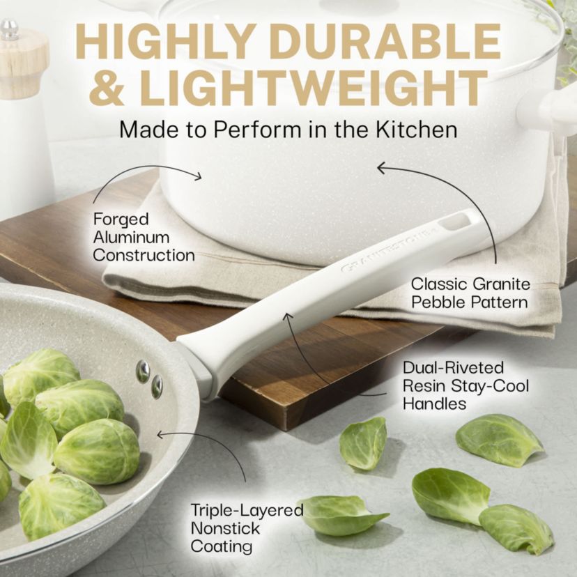 Desert Collection 20-Piece Nonstick Cookware Set with Utensils