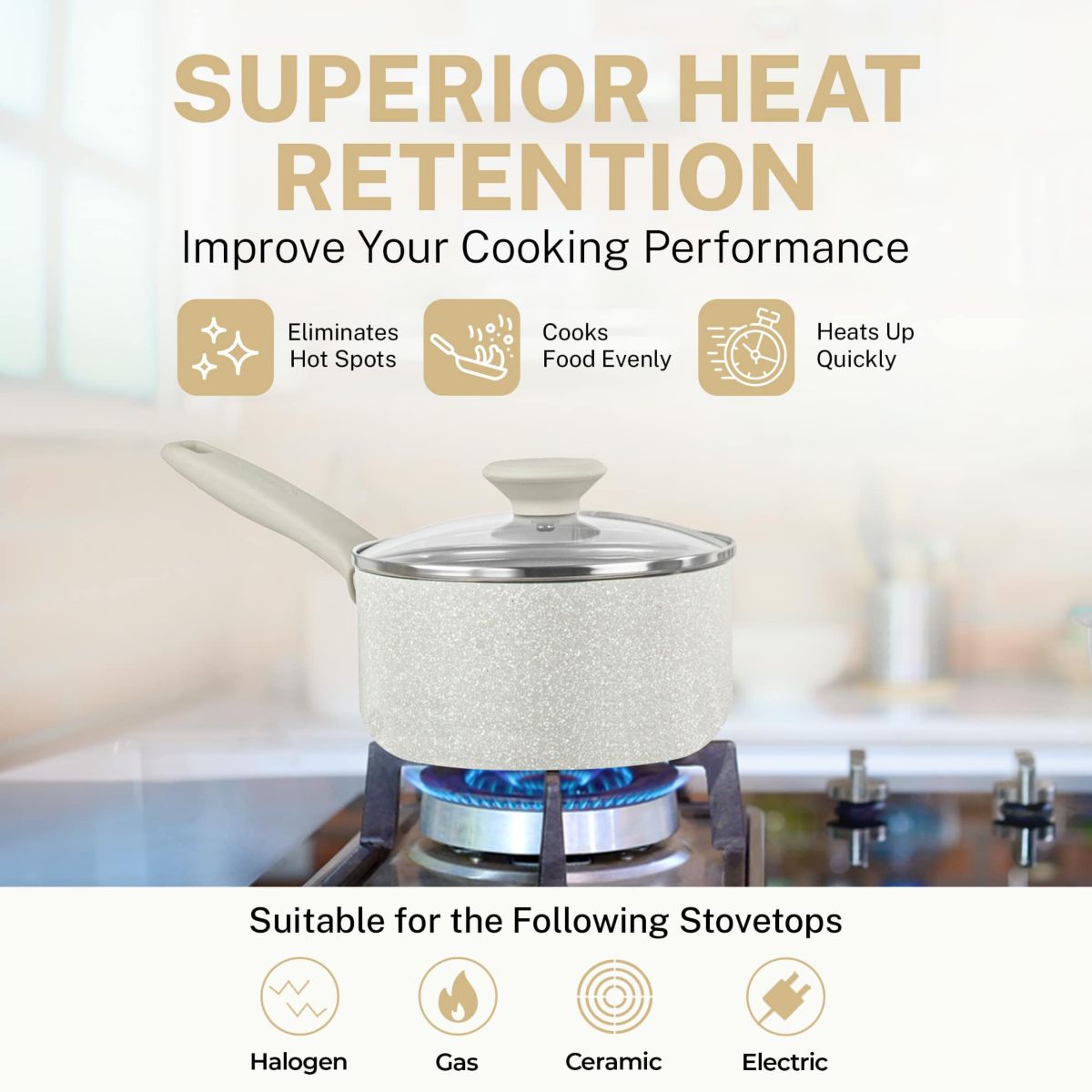 Desert Collection 20-Piece Nonstick Cookware Set with Utensils