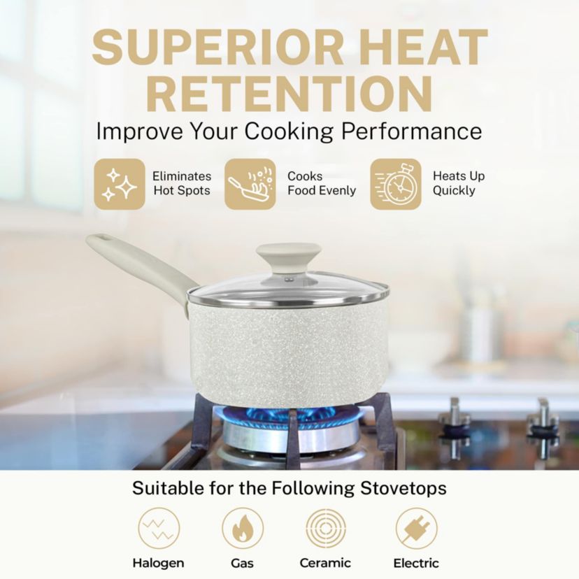 Desert Collection 20-Piece Nonstick Cookware Set with Utensils