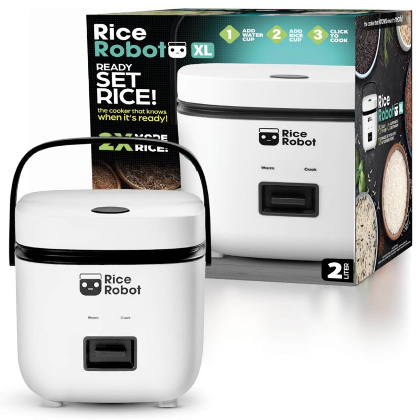 8-Cup (2L) Space Saving Rice Cooker with Ceramic Nonstick Inner Pot