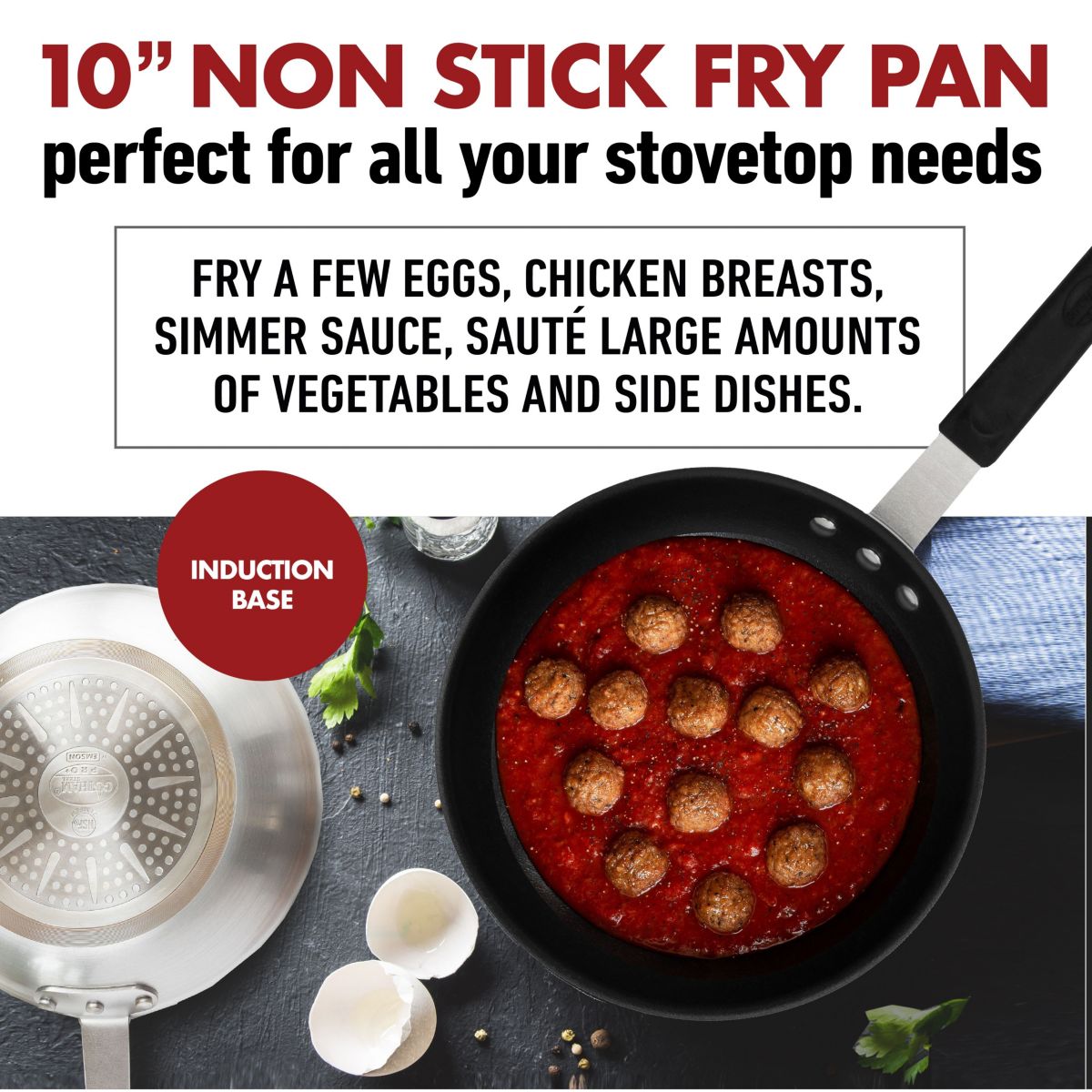 Gotham Steel Pro+ 10 in. Heavy-Gauge Commerical Grade High Performance Nonstick Frying Pan