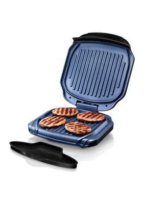 Granite Stone Blue Square Nonstick Flat Grill with Ultra Durable