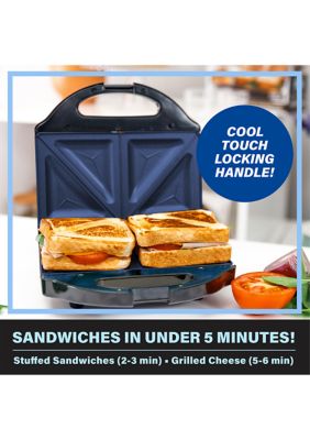 Classic Blue Nonstcik Diamond Infused Sandwich Maker