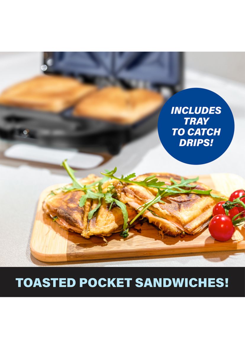 Classic Blue Nonstcik Diamond Infused Sandwich Maker