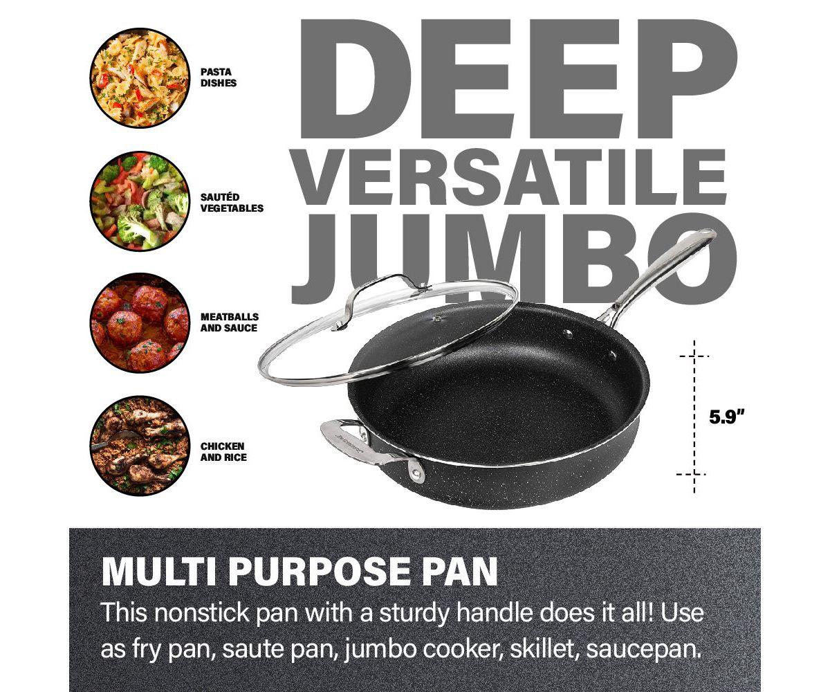 Granitestone 5.5 Quart Non-stick Sauté Pan with Lid