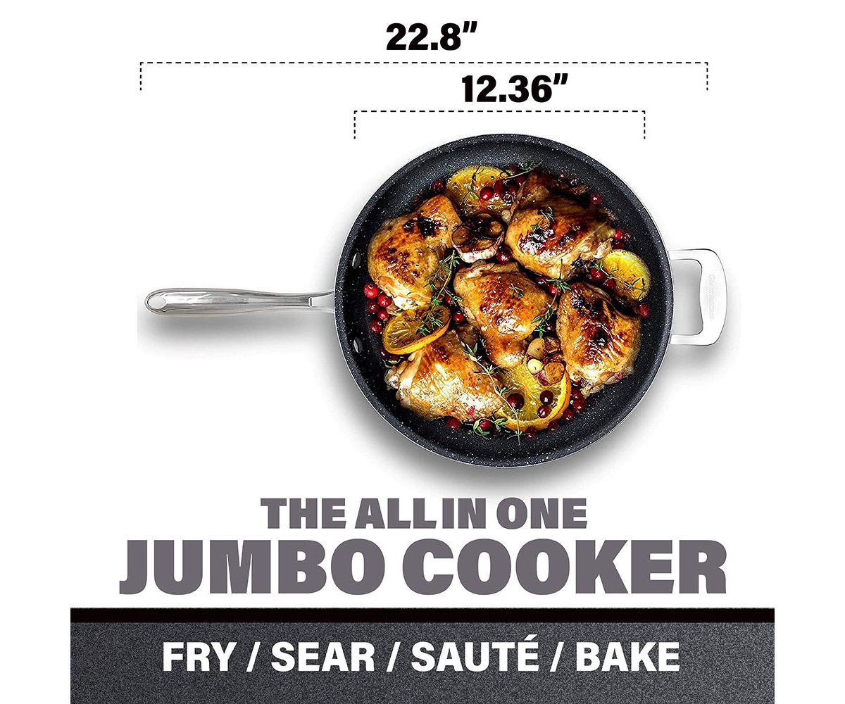 Granitestone 5.5 Quart Non-stick Sauté Pan with Lid