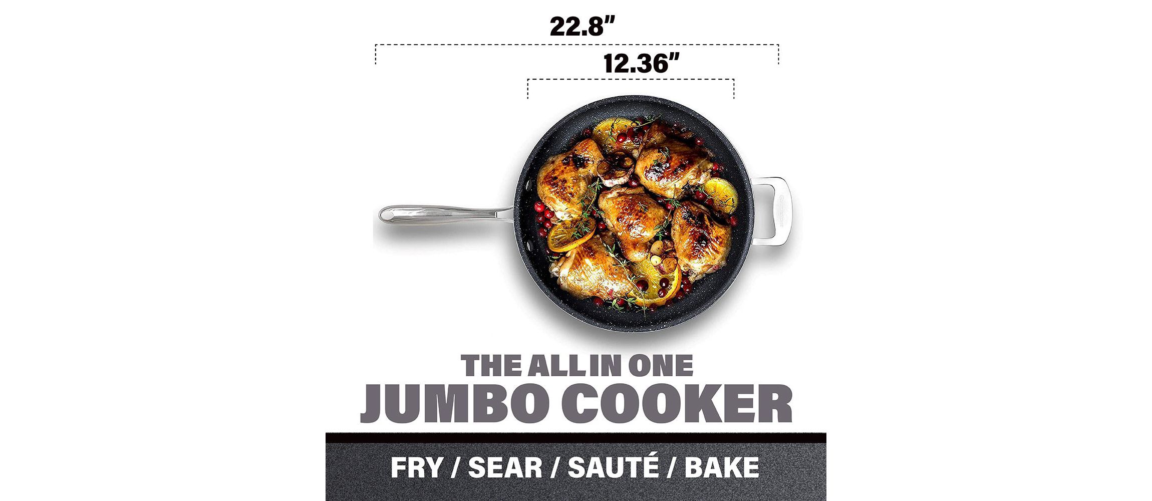 Granitestone 5.5 Quart Non-stick Sauté Pan with Lid
